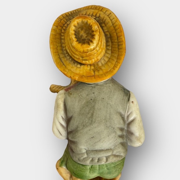 Vintage Chalkware Religious Figurine Statue – Folk Art Collectible (Cracked) - Picture 6 of 12